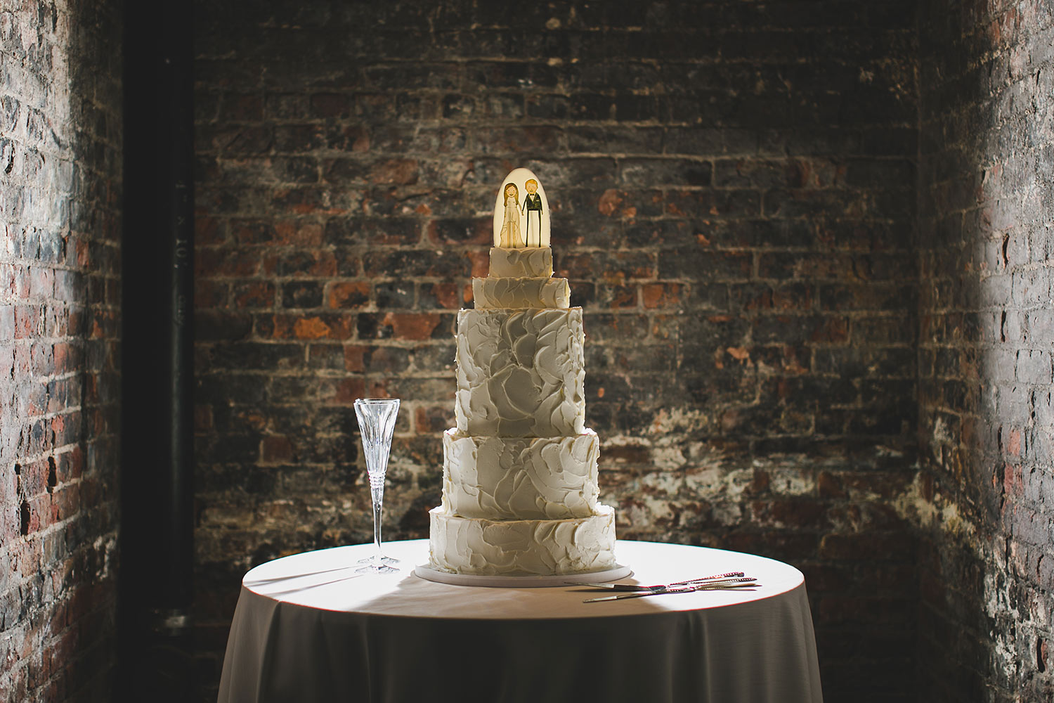 Custom wedding cake by Red Table Catering
